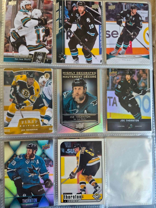 Joe Thornton Hockey Card Collection