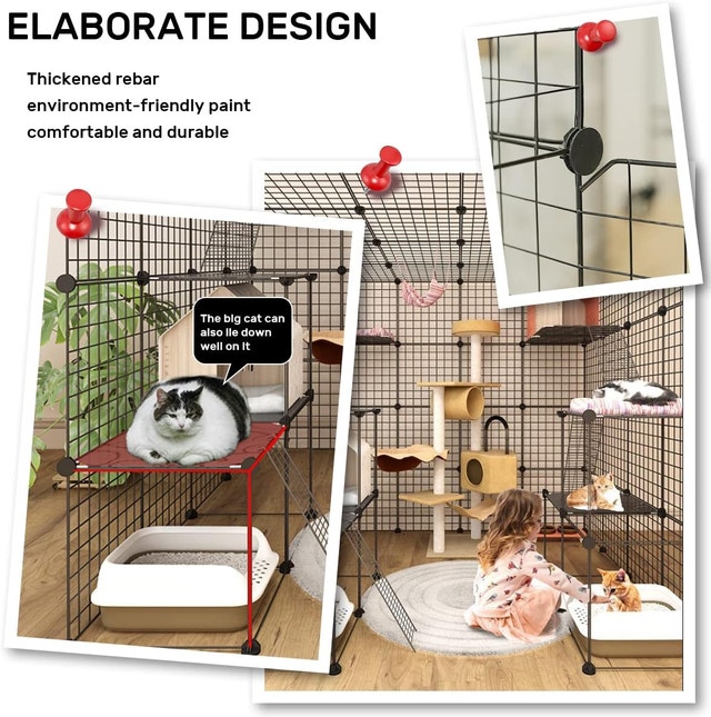 NEW Meleg Otthon Cat Cage, Catio Outdoor Cat Cages Metal Playpen - photo 4