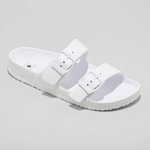 NEW Women's 8W Neida EVA Two Band Footbed Slide Sandals