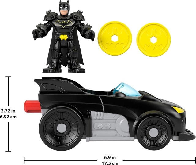 NEW FP Imaginext DC Super Friends Metal Force Batmobile Toy Car - photo 2