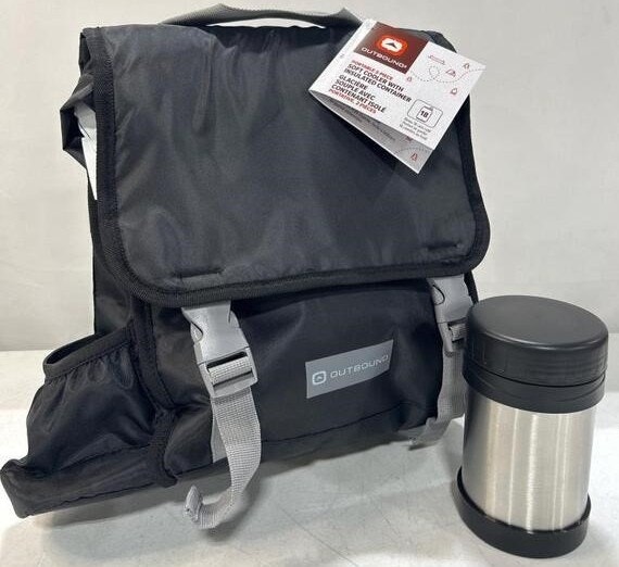 NEW Outbound Soft Cooler with Food Container, Black, 24-Can, 30L - photo 2