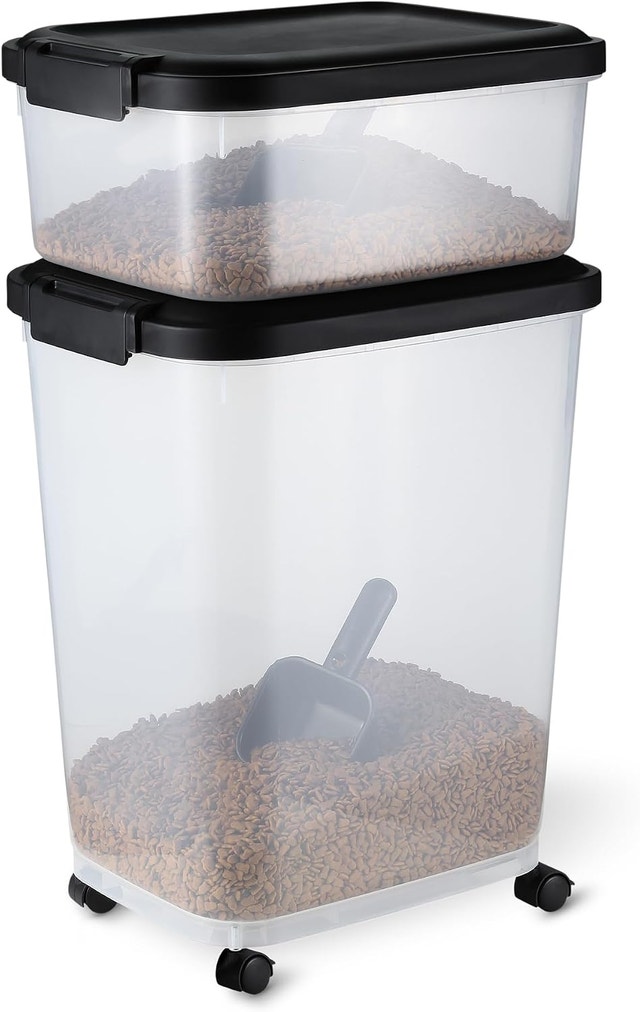 Amazon Basics Pet Food Storage Containers 35lbs+10lbs
