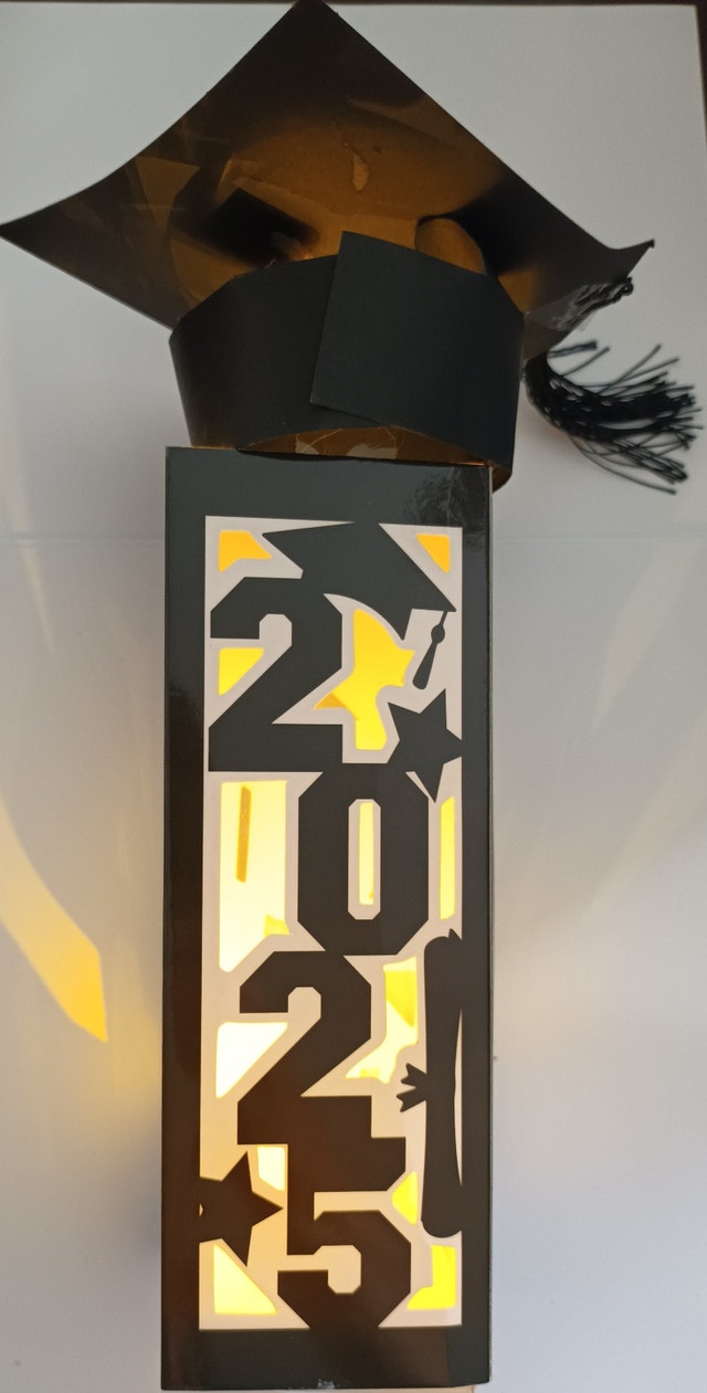 9 x Graduation Themed Decorative Light Lantern Centrepieces - photo 3