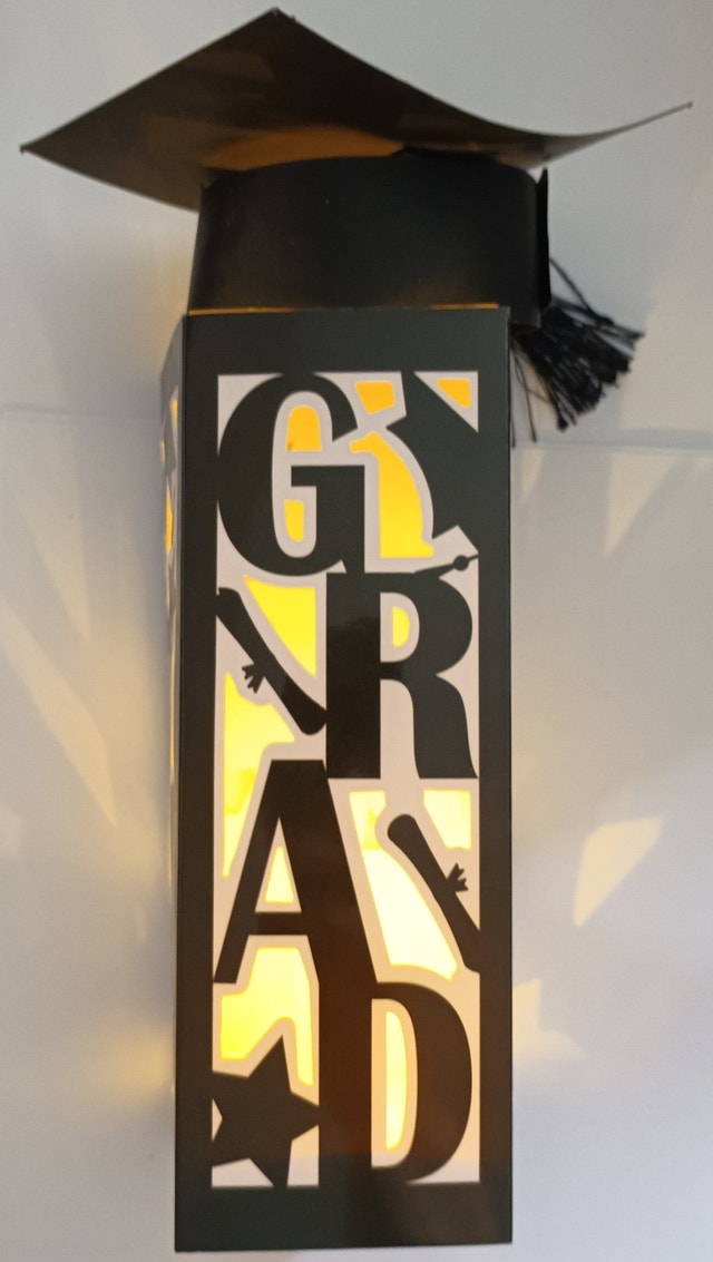 9 x Graduation Themed Decorative Light Lantern Centerpieces