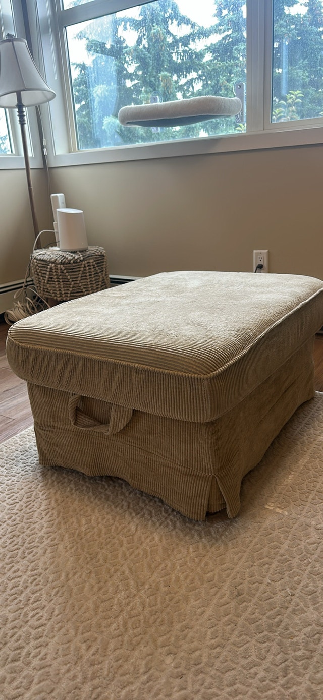 Beige Ottoman (storage)