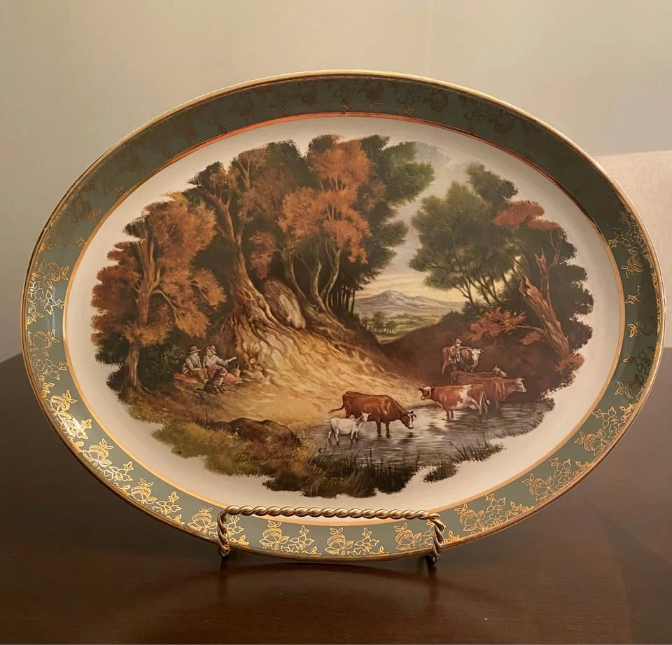 Vintage Weatherby Hanley Royal Falcon Ware 12” x 9” Oval Platter - photo 2