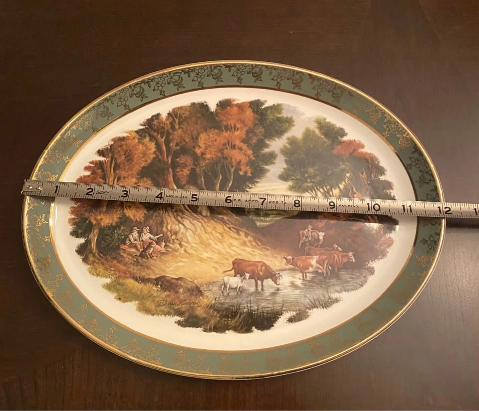 Vintage Weatherby Hanley Royal Falcon Ware 12” x 9” Oval Platter - photo 3