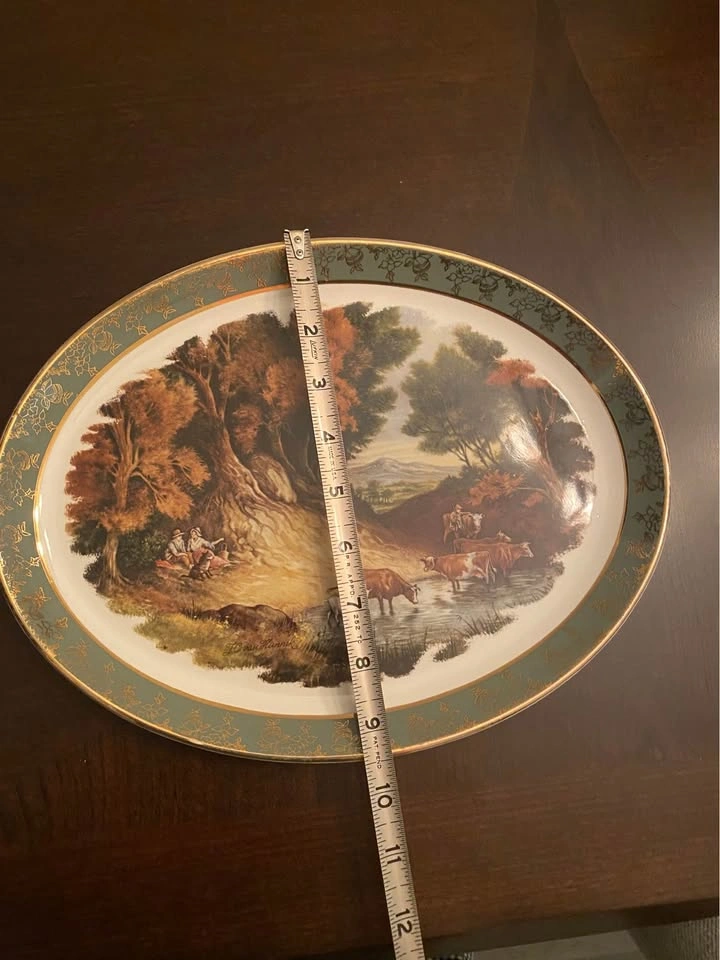 Vintage Weatherby Hanley Royal Falcon Ware 12” x 9” Oval Platter - photo 4