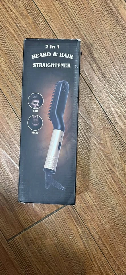 Beard and hair straightener for men