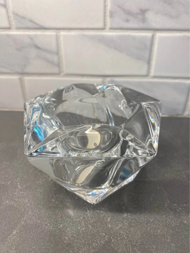 Vintage 24% Full Lead Crystal Star Votive/Tea-light Candle Holde - photo 2