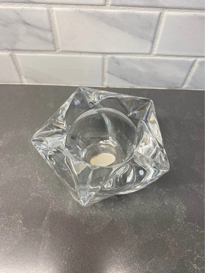 Vintage 24% Full Lead Crystal Star Votive/Tea-light Candle Holde - photo 3