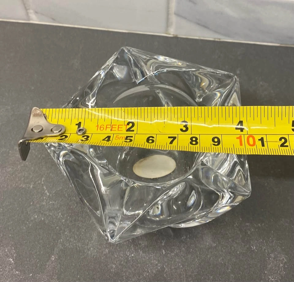 Vintage 24% Full Lead Crystal Star Votive/Tea-light Candle Holde - photo 5