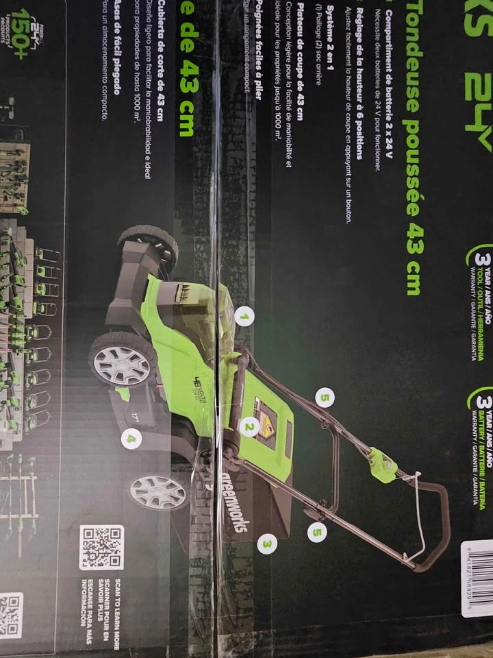 Brand new Greenworks 48V 17 inch Push Lawn Mower - photo 2