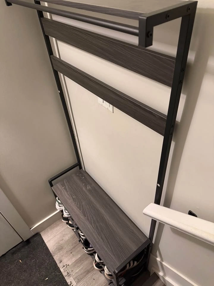 3-in-1 Hall Tree with Coat Rack and Shoe Rack - photo 3