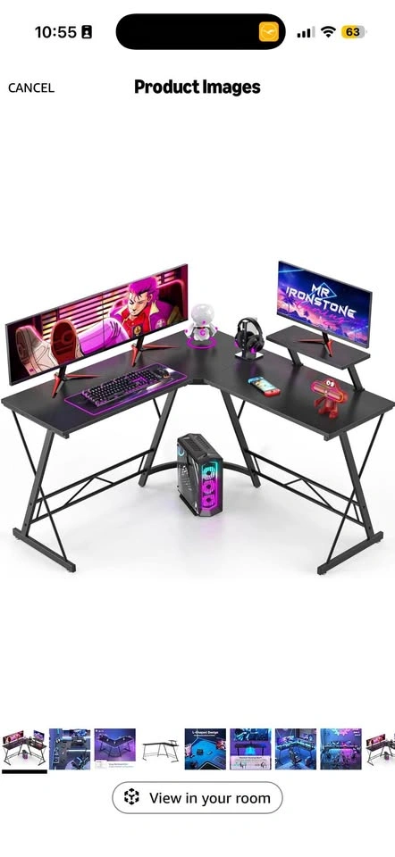 L-Shaped Gaming/Work Desk