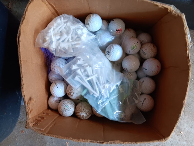 Golf pull cart & balls - photo 3