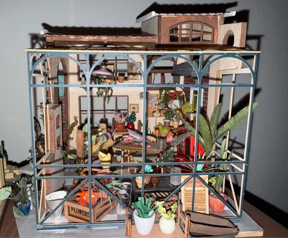 Bundle-ROKR 3D Wooden Puzzle Tram and Miniature Houses - photo 3