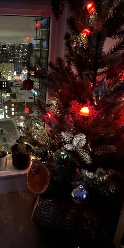 Ikea Artificial Christmas Tree with Ornaments, Lights - photo 2