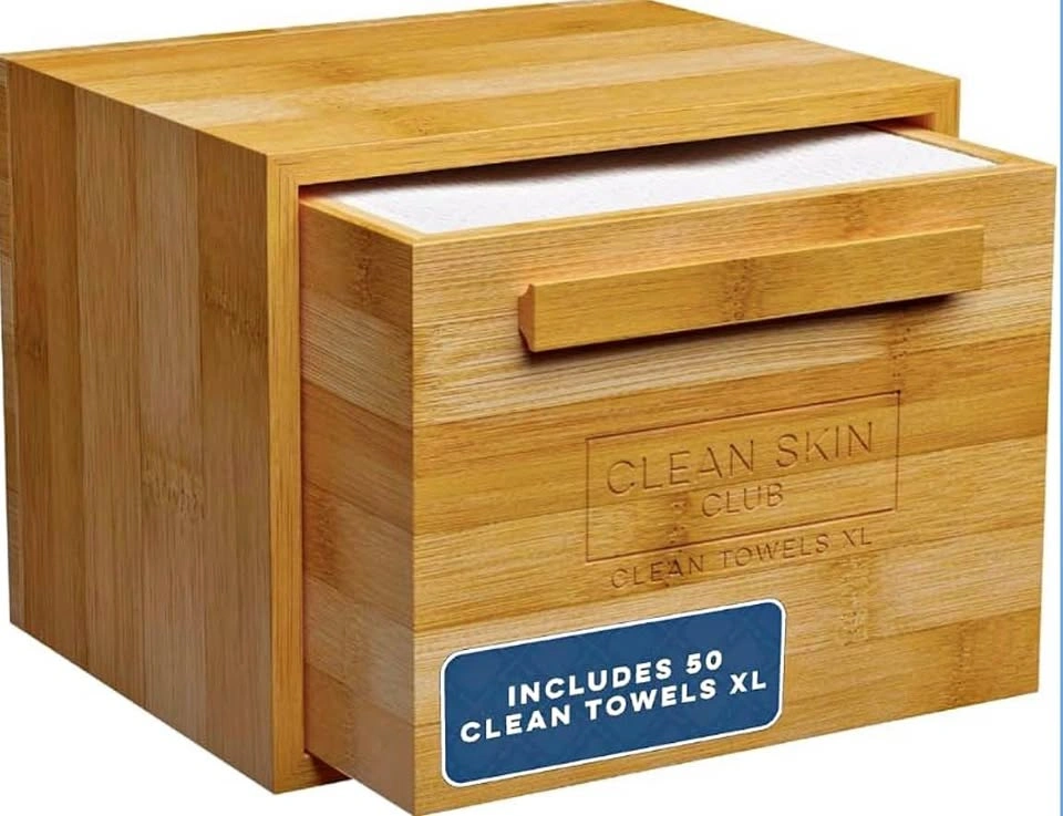 Clean Skin Club Luxe Bamboo Container with XL Towels