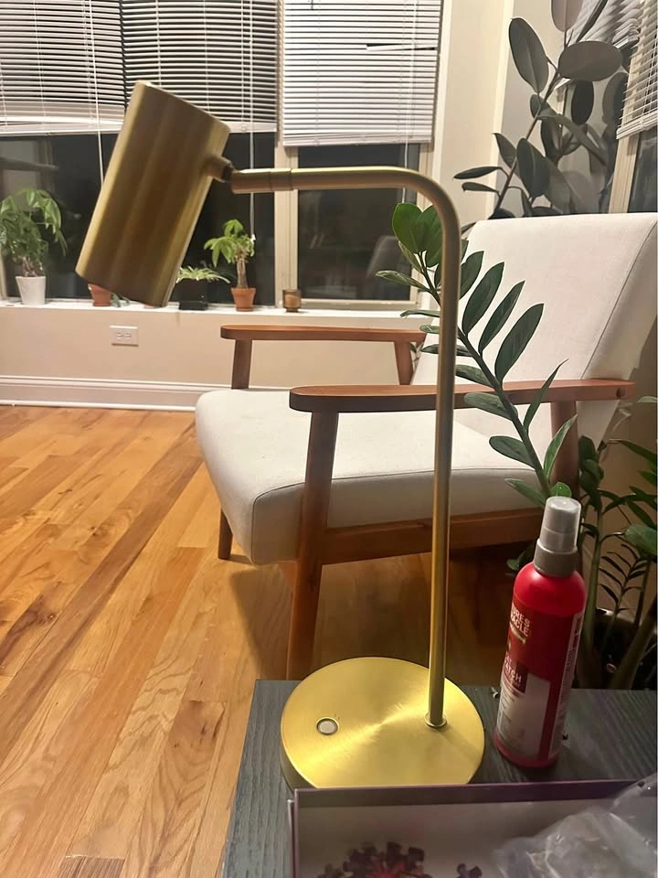 Gold Adjustable Metal Desk Lamp - very strong!