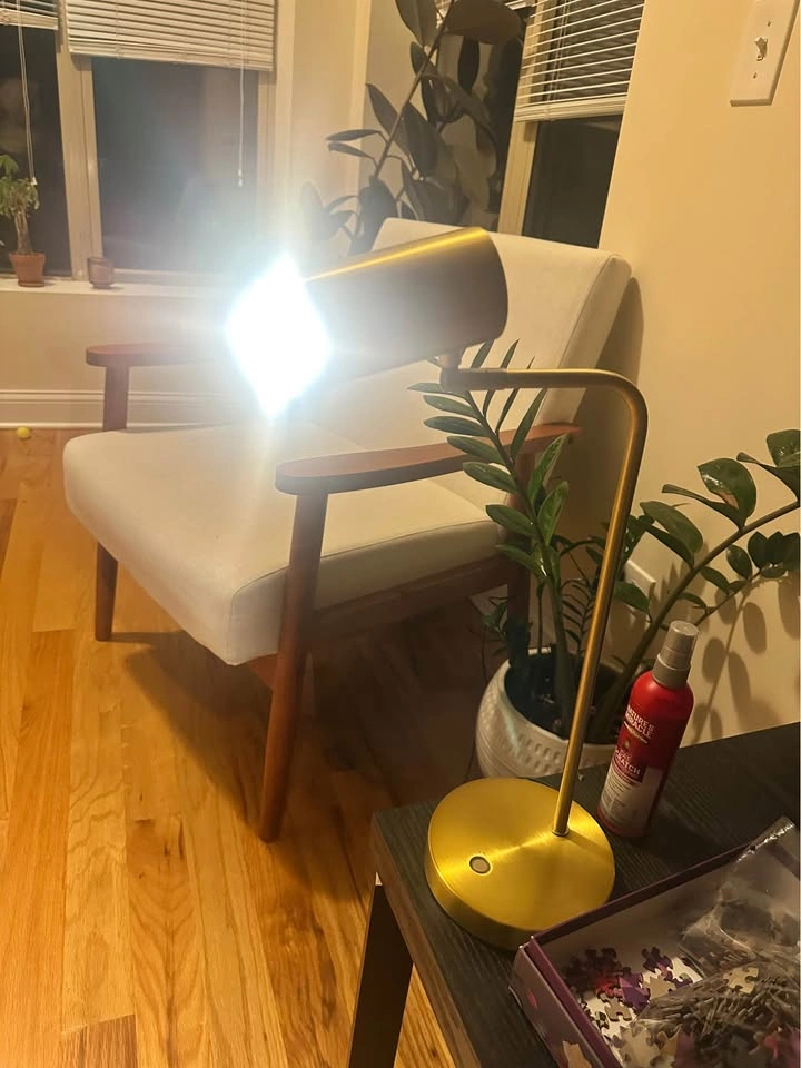 Gold Adjustable Metal Desk Lamp - very strong! - photo 2