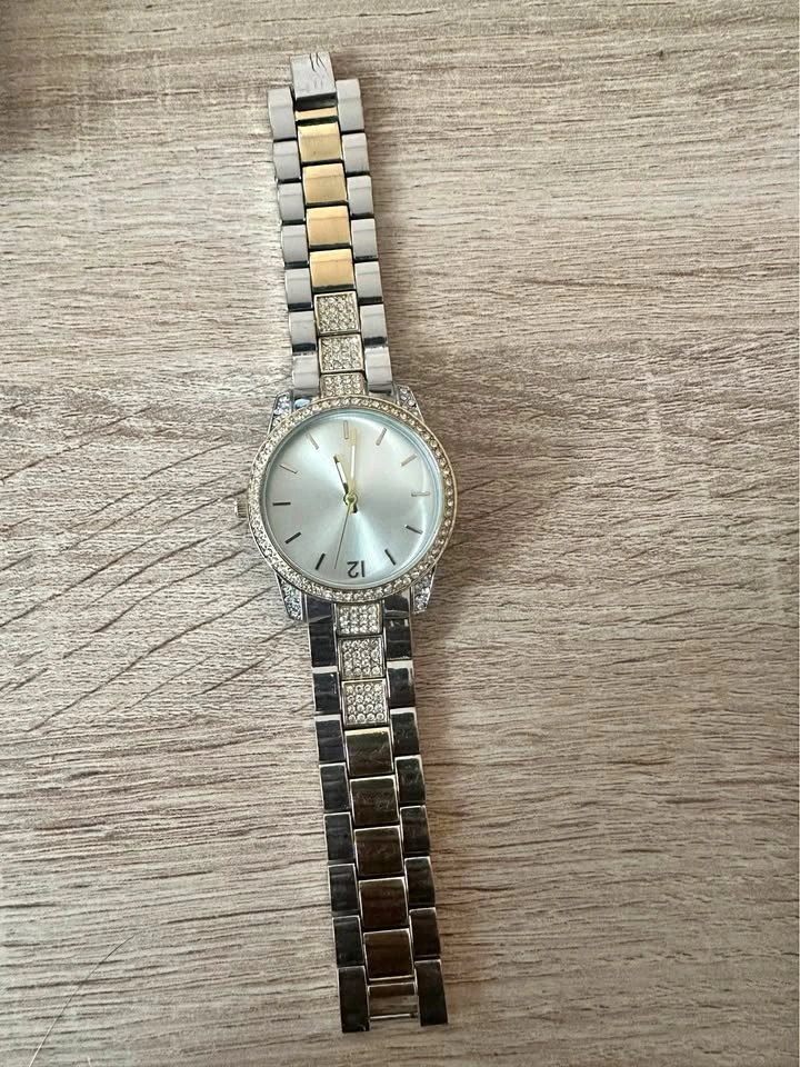 Women's Two-Tone Rhinestone Watch