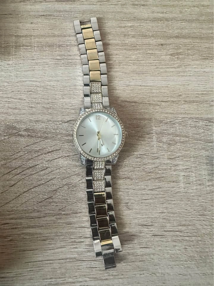 Women's Two-Tone Rhinestone Watch - photo 2
