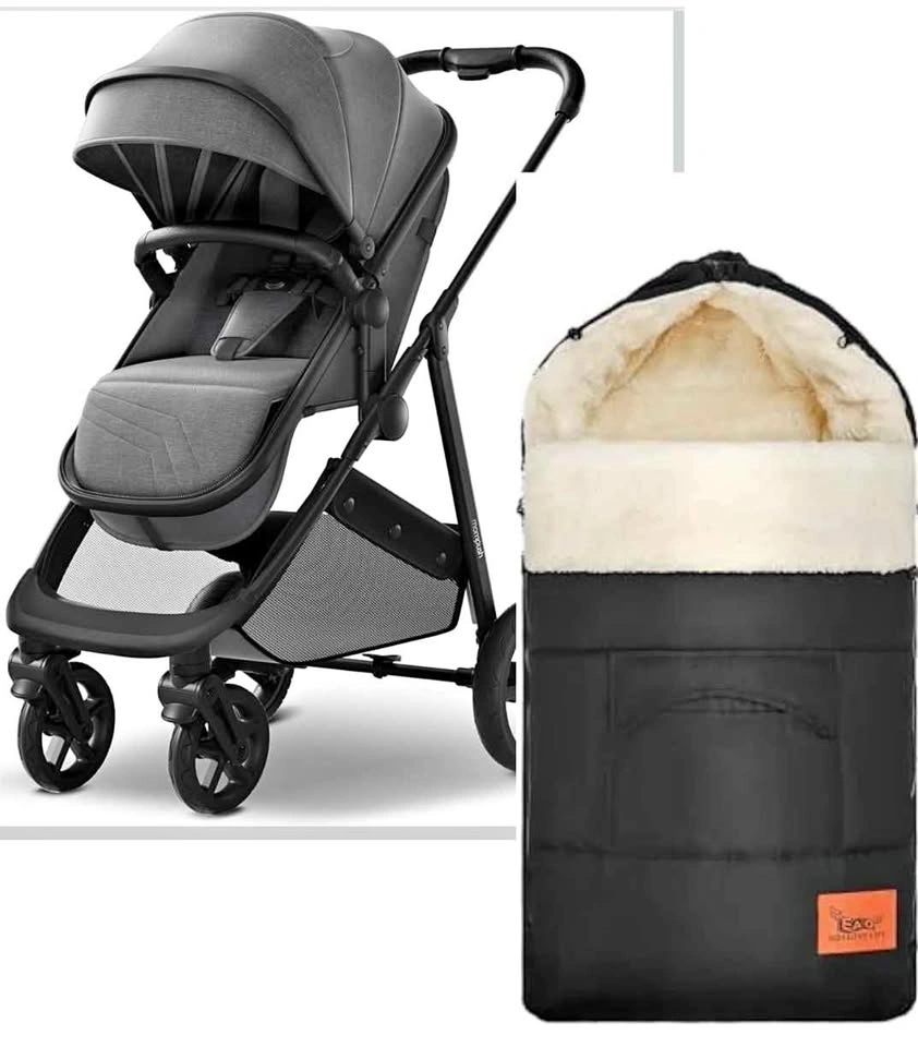 Mompush Stroller with EAO Footmuff and handmuff