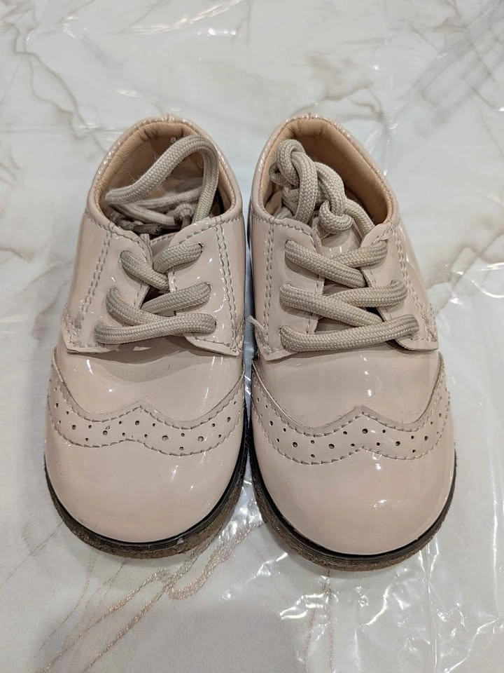 Meckior Toddler Patent Leather Wingtip Oxford Shoes