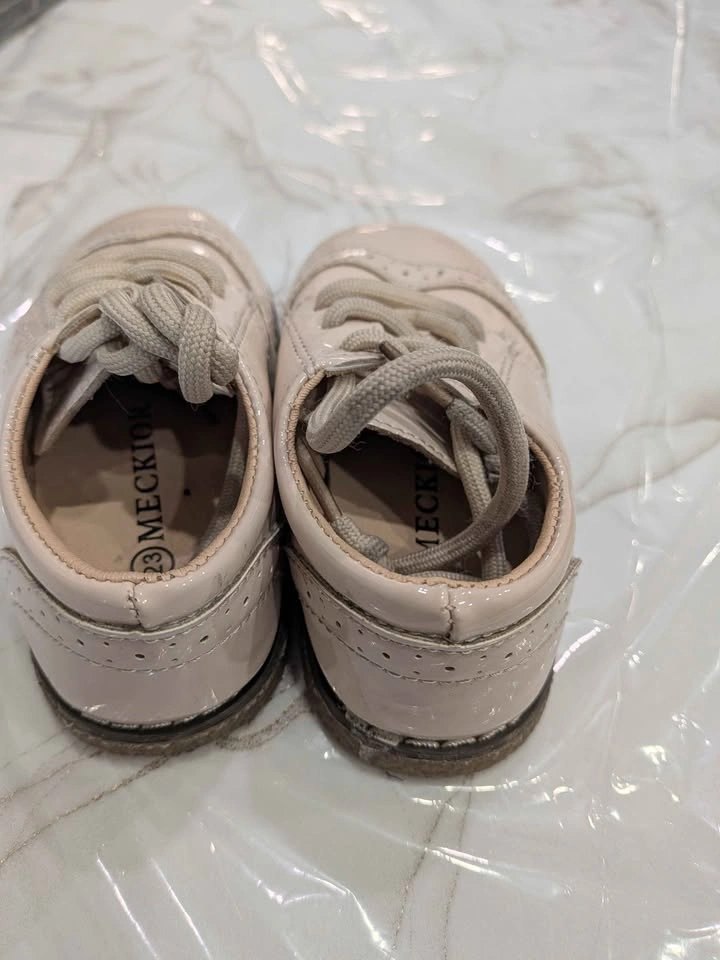 Meckior Toddler Patent Leather Wingtip Oxford Shoes - photo 2