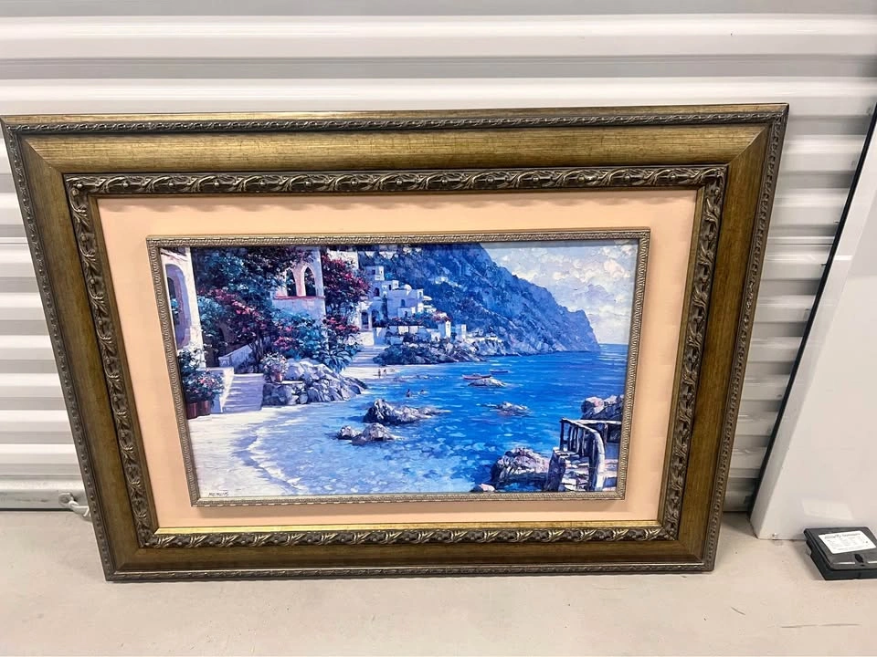“Capri del Mar” framed painting - Howard Behrens