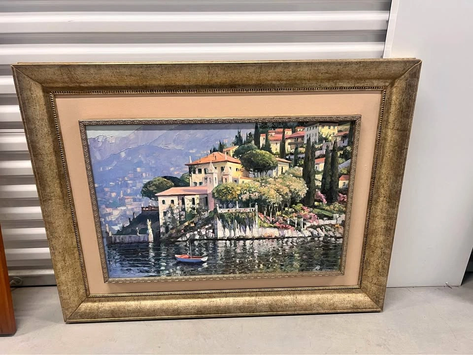 “Villa Balbianello” framed painting - Howard Behrens