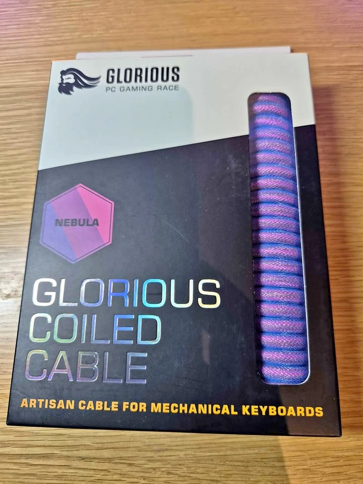 NEW UNOPENED Glorious Coiled Keyboard Cables - Nebula