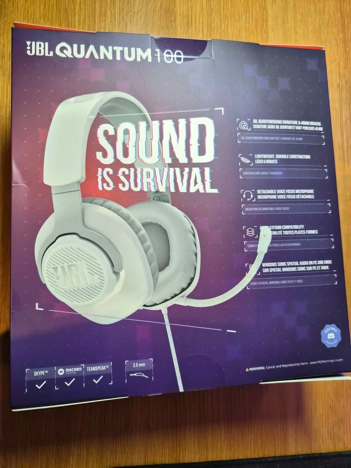 NEW UNOPENED JBL Quantum 100 White - photo 2