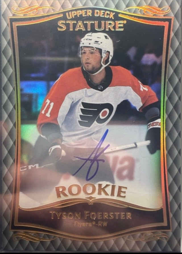 Tyson Foerster - Rookie Auto - 2023-24 UD Stature - photo 2