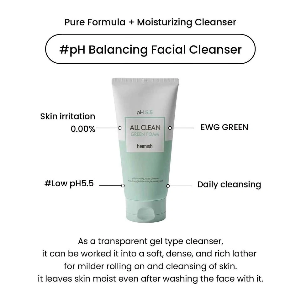 Heimish All Clean Green Foam Facial Cleanser (big)
