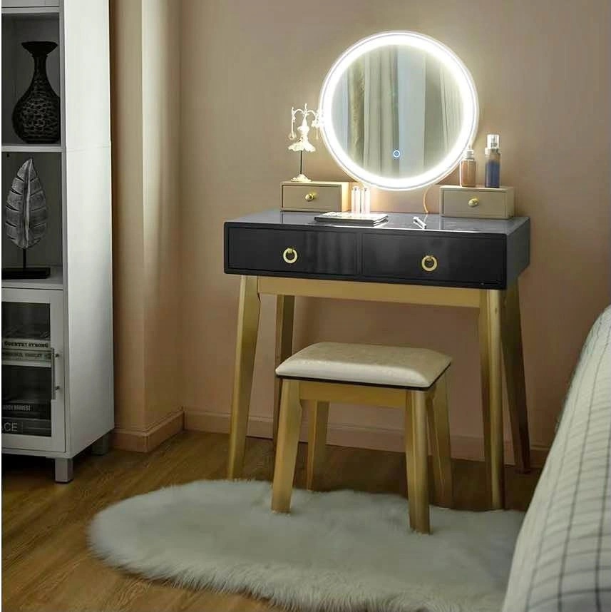 Makeup Vanity Desk + Stool with 3 Lighting Options