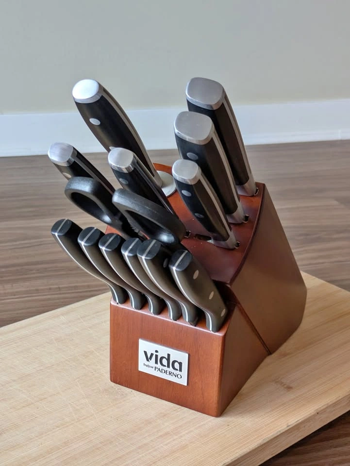 Vida by PADERNO 14-Pc Japanese Steel Knife Block Set