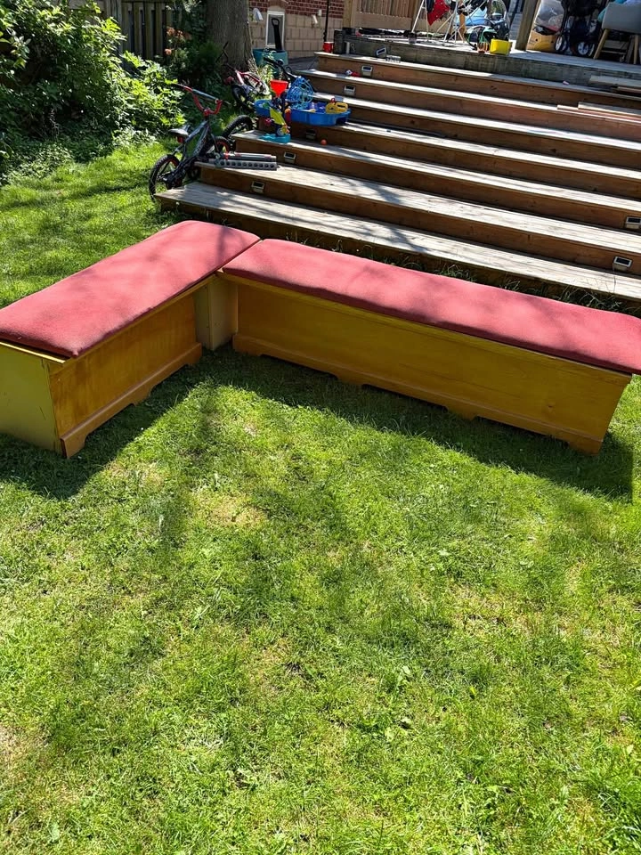 3-Piece Corner Bench Set with Cushions