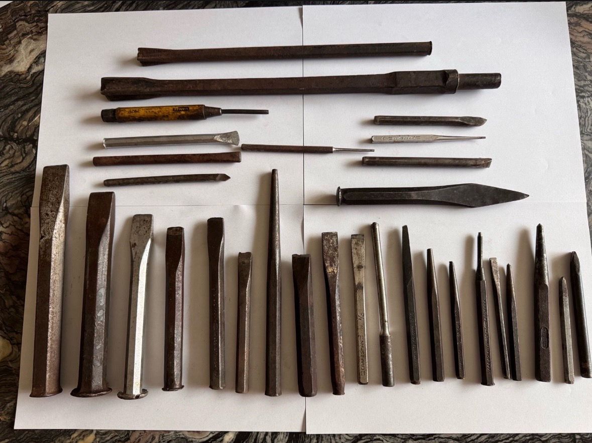 Snap ON MAC Cornwell Proto Craftman Chisels and punches