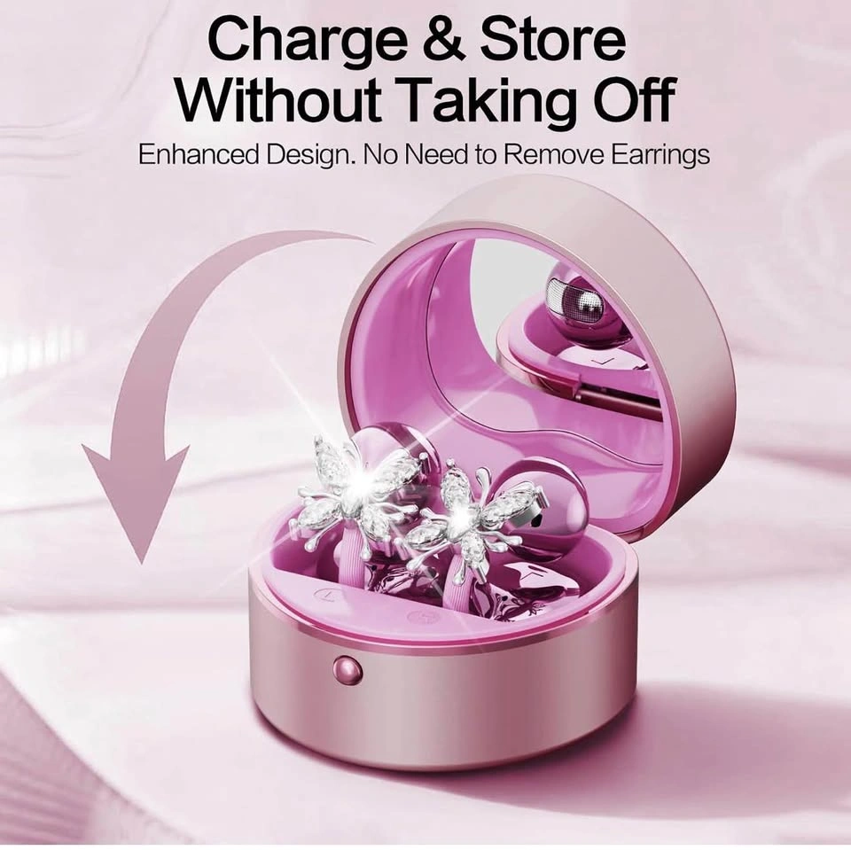 (New)Open Ear Clip On Earbuds with Heart Design - photo 5