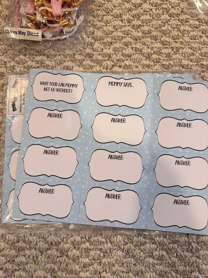 Brand New Girl Baby Shower Games and Accessories