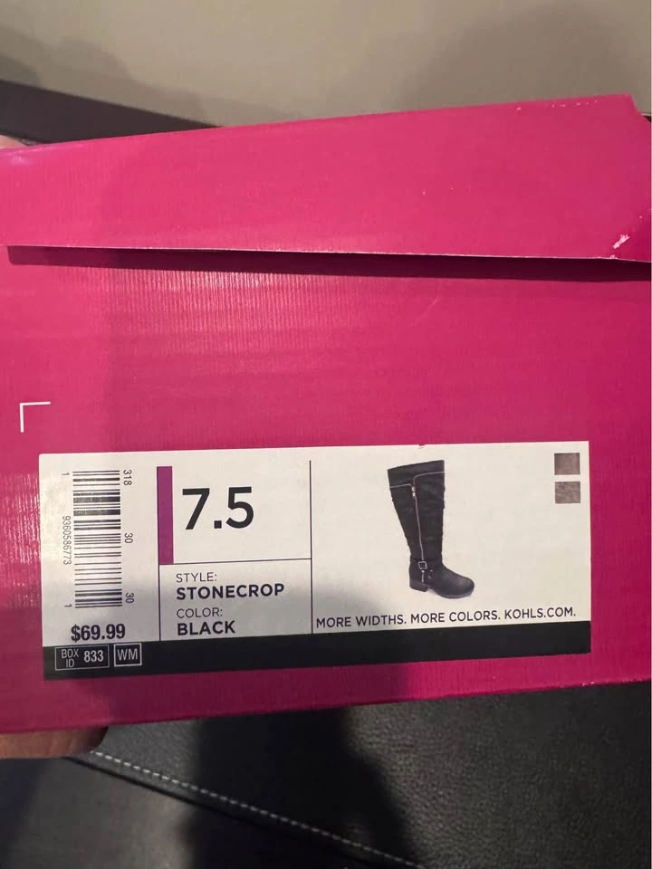 Brand New Women’s Black Boots Size 7.5 - photo 2