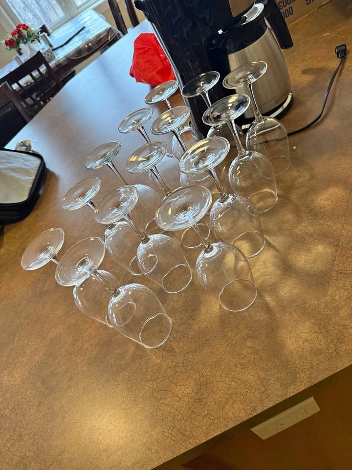 14 wine glasses never used