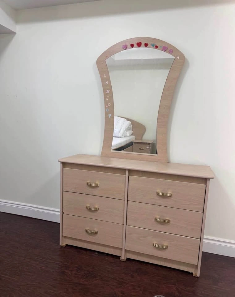 Box bed set with side tables dresser & mattress - photo 3