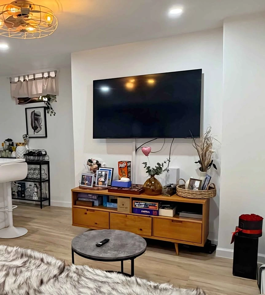 Wood TV stand
