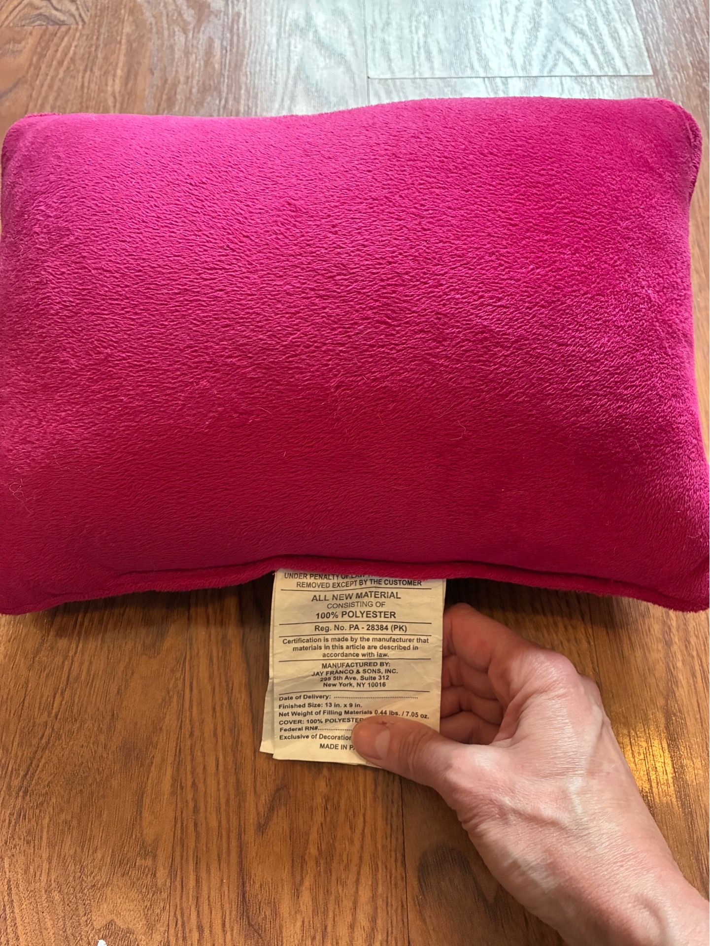 Fuschia Pink Plush Cushion Pillow - photo 3
