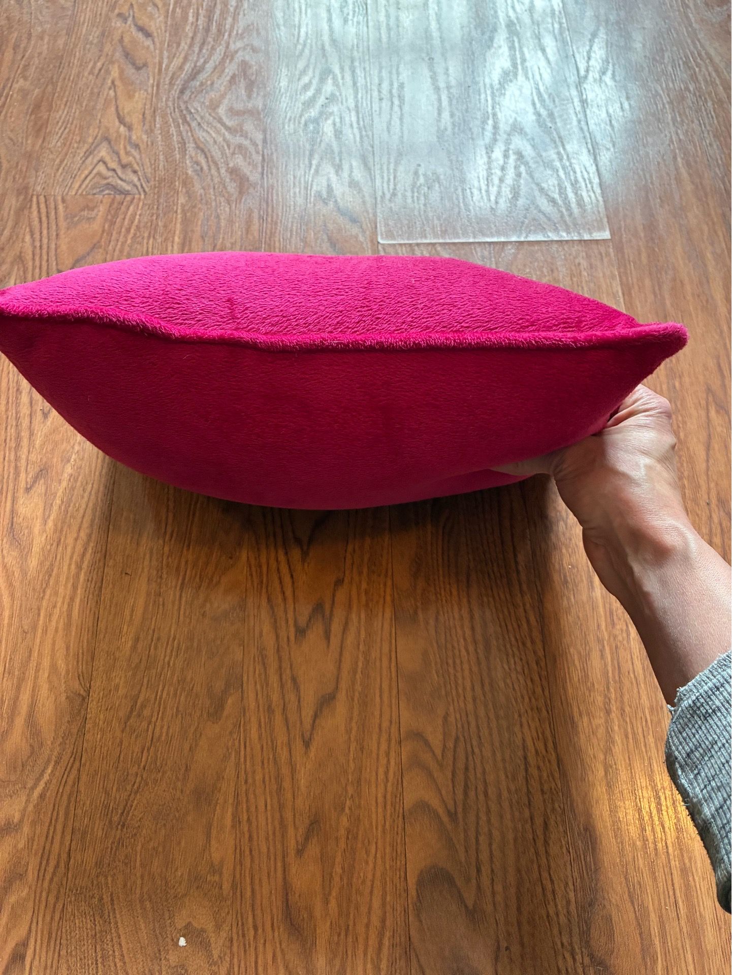 Fuschia Pink Plush Cushion Pillow - photo 4