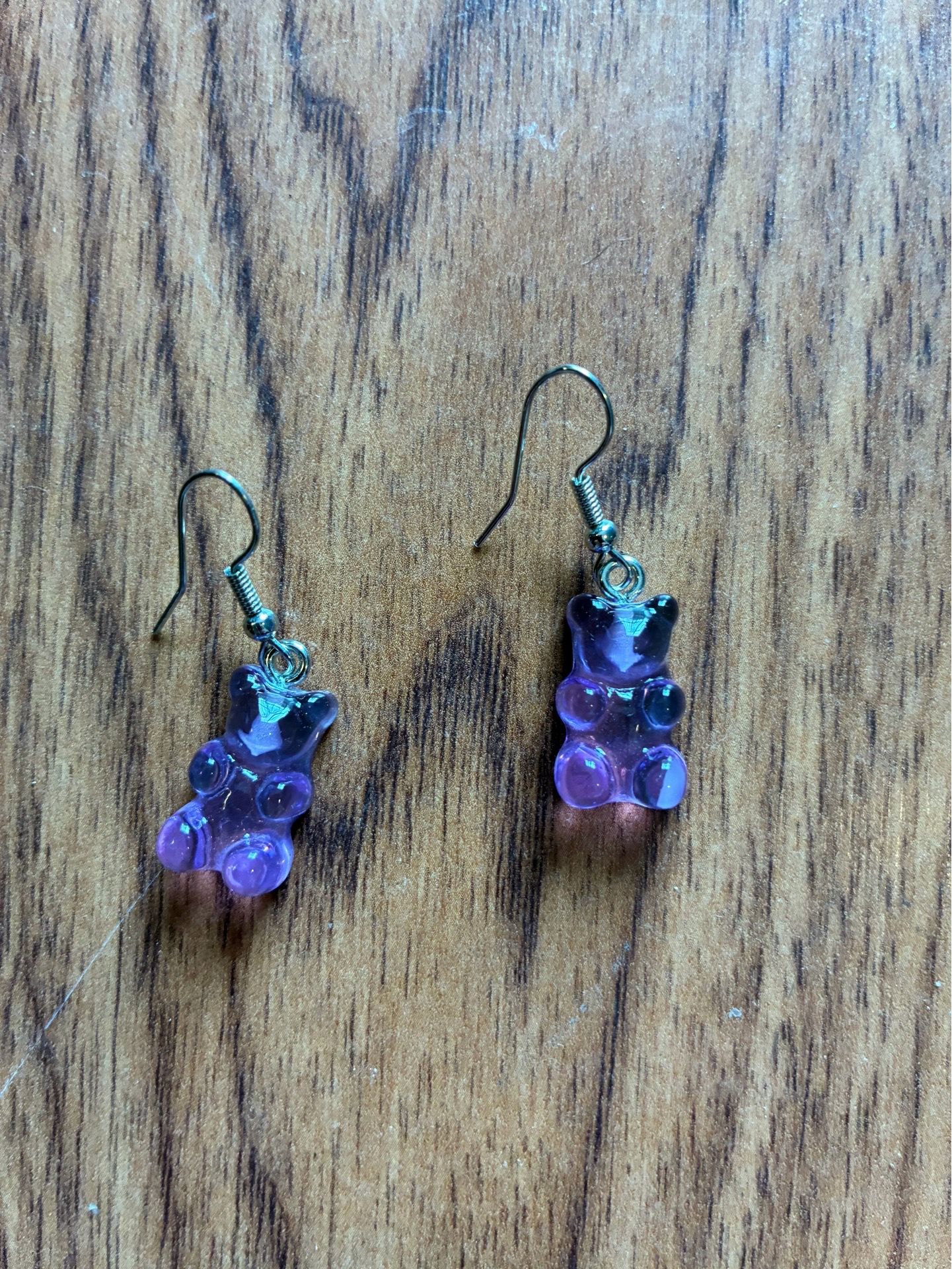 Purple Gummy Bear Pierced Earrings - photo 2
