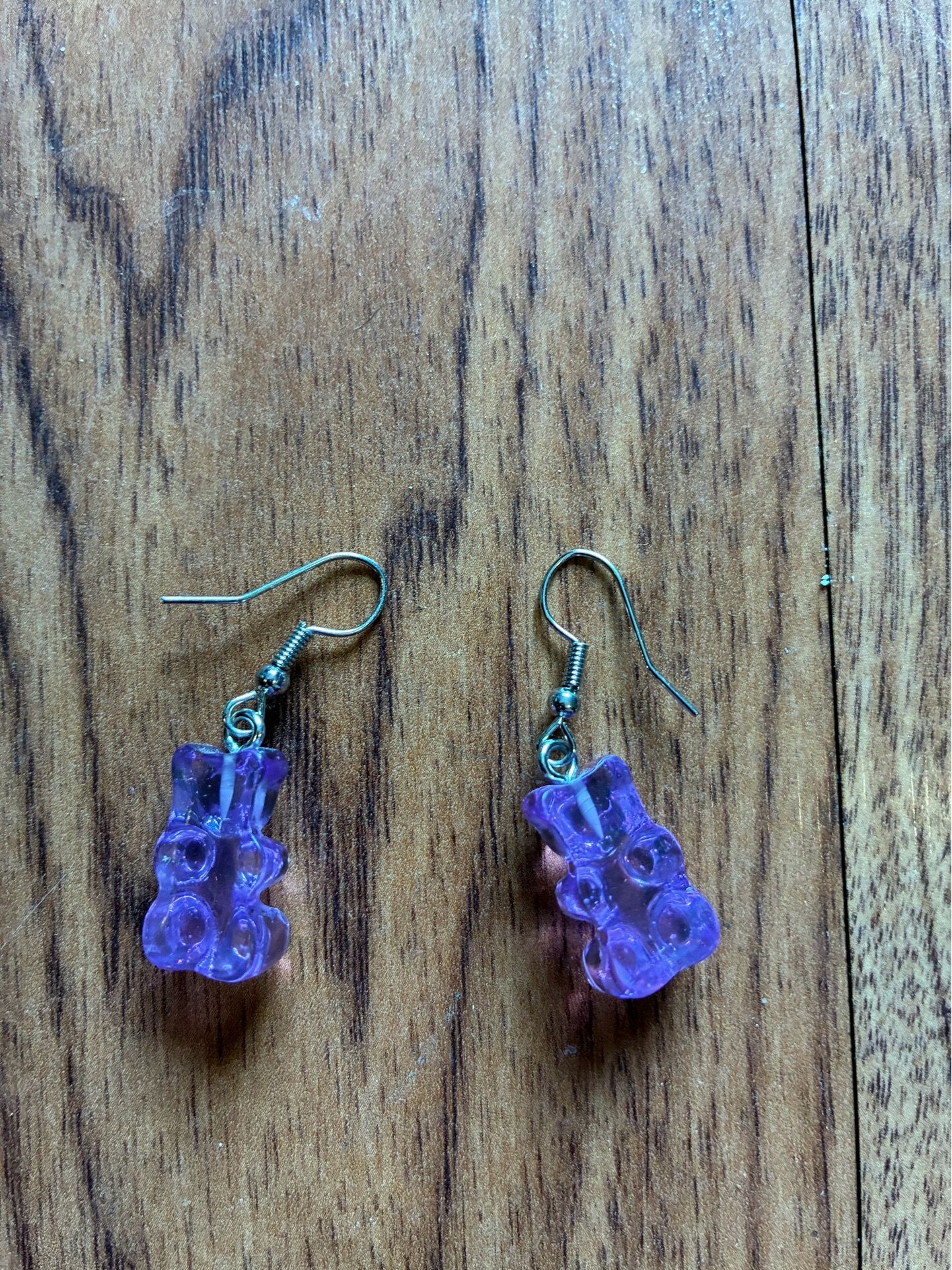 Purple Gummy Bear Pierced Earrings - photo 3